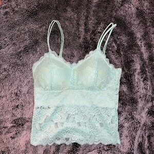 New Mix Light Mint Lace Bralette Cami